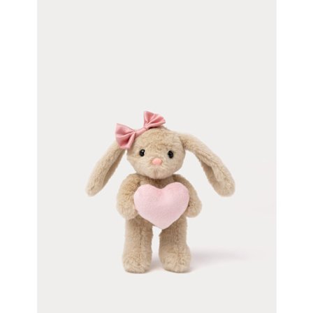 Tyra med hjärta, Kanin, Beige - Teddykompaniet