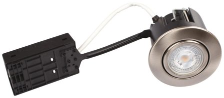 Scan Products Luna QI Downlight-valaisin 2 700 K, 5 W, ulkotilat Harjattu teräs, Valaistus