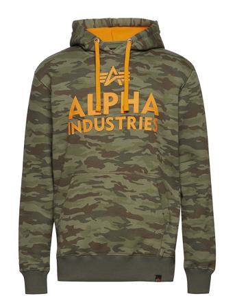 Foam Print Hoody Huppari Vihreä Alpha Industries
