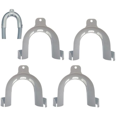 4 fasta fästen, universellt monteringsfäste för avloppsrör, tvättmaskiner, diskmaskiner, slangstyrningar, tvättmaskinstillbehör