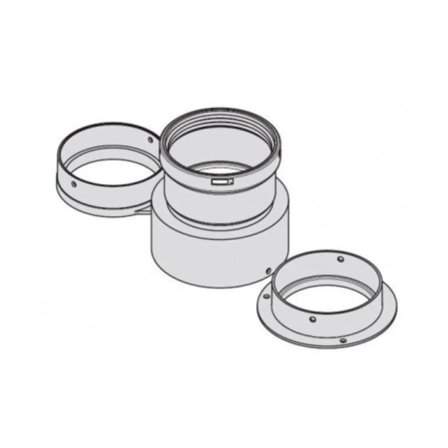 Kit scarico fumi sdoppiato Beretta da Ø60/100 a Ø80/80 - per Scaldabagni