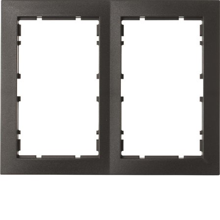 Berker S.1 Yhdistelmäkehys 2-osaiseen pistorasiaan, 2 lokeroa, Kytkimet & pistorasiat