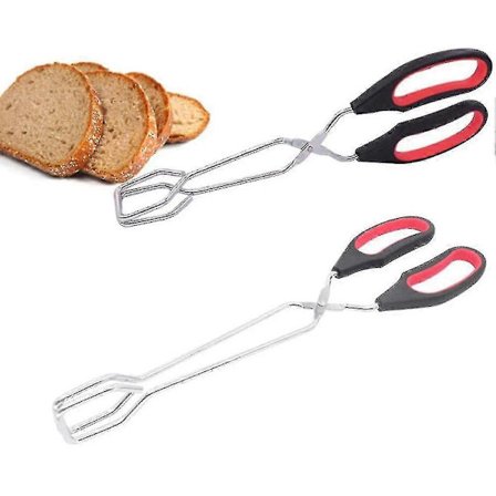 2 st Sax Metall Tänger Kök Mat Bakning Bröd Grill Tång