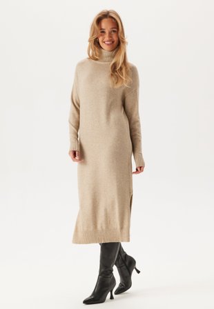 VILA-Rill Roll Neck L/S Midi Dress-L