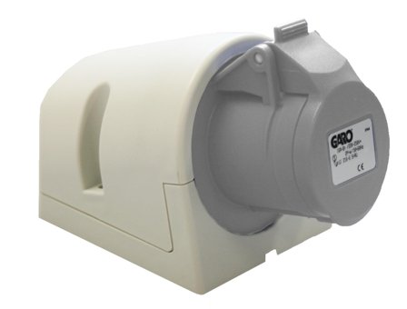 Garo UI 216-12 S + RU Vägguttag IP44, 3-polig, 16A Grå, 12 h, Anslutningsdon & kablar