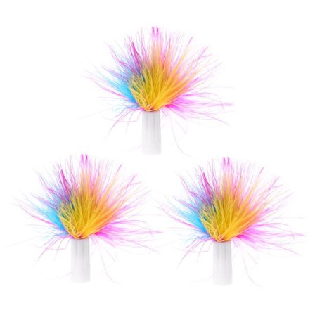 3 st för Cat Teaser Toys Replacements Feather Toy Refills for Cat Electric Toys