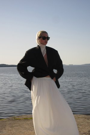 NA-KD Jupe longue fluide - Ensembles d'été - Crème - EU 34