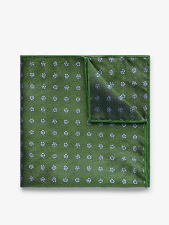 John Henric Men's Grünes Blumen Einstecktuch Seide Size Onesize