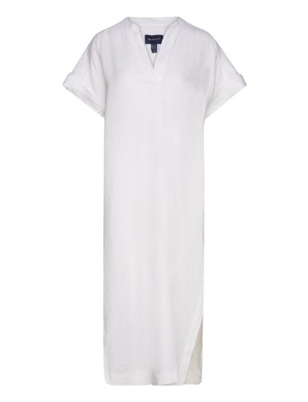 GANT Relaxed Ss Linen Caftan - White - 34