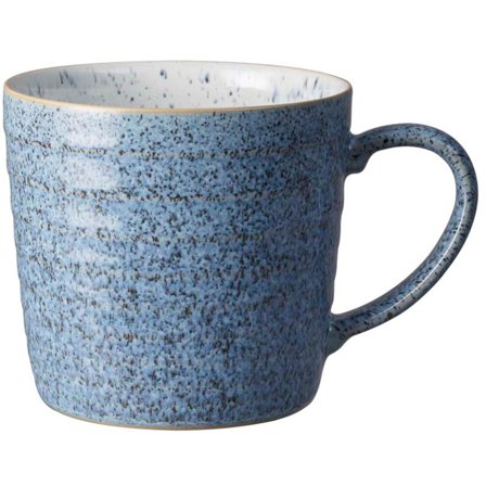 Denby Studio Blue Ridged Krus 40 cl, Flint/ Chalk' - 'Flint / chalk (lys blå / hvit kalk)