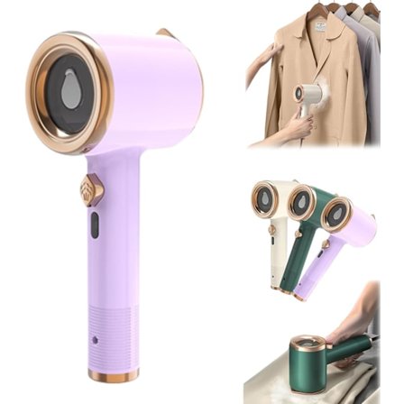 (Lyslilla) Mini foldbart strygejern, foldbart dampstrygejern (med 50 ml vandtank)