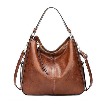 Ny tygväska med stor kapacitet för kvinnor, väska, hög kvalitet, axelhandväska i PU-läder, retroresor