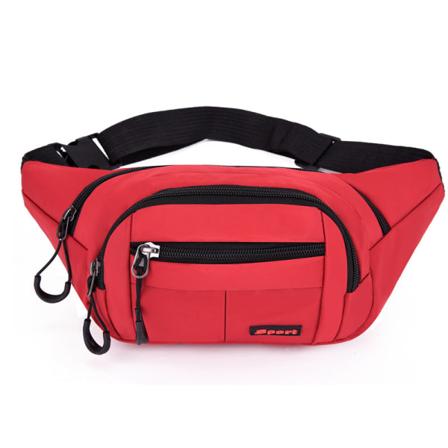 Naisten vyötärölaukku Muoti vedenpitävä Crossbody-laukun säilytyslaukku Red
