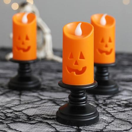 Halloween Candle Light LED Ljusstake Lampa Ornament Rekvisita Happy Halloween Party Rekvisita Pumpa Candle Light Heminredning NYHET Sunmostar