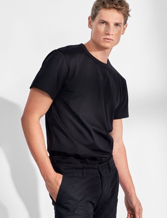 Bread & Boxers Crew-Neck Pima - Black - L