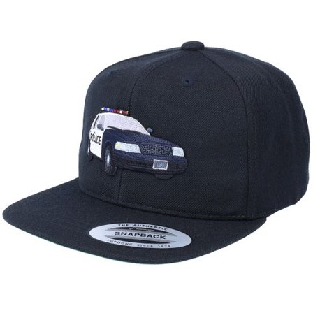 Kiddo Cap - Svart snapback Keps - Kids La Police Car Black Snapback @ Hatstore