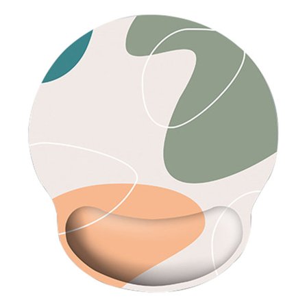 Tastatur Musemåtte Sæt Ergonomisk Silikone Musemåtte med Memory Foam Tastatur Håndledsstøtte til Computer Rund, Orange