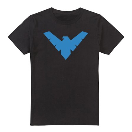 Batman herr Nightwing logotyp T-shirt XL svart