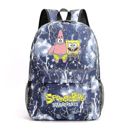 Spongebob Firkant Stjernepose Spongbob Studerende Rejse Stor Kapacitet Fritid Studie Rygsæk