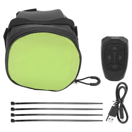 Cykel Bagagebærer Taske med LED Advarselslys Trådløs Fjernbetjening