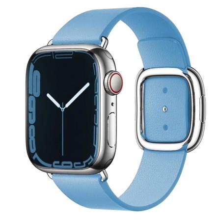 Modernt spänneband för Apple Watch Band 45mm 41mmm 44mm/40mm 38 42mm 49mm Correa Läderarmband Iwatch Serie 3 6 Se 7 8 Ultra lake 40mm 38mm 41mm