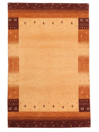 Hand Knotted Gabbeh Indo Fine Rug 122X183 Wool Orange/Dark Red Small