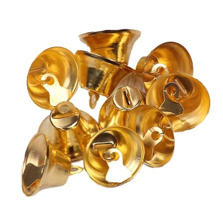 Mini Klokker Ornament Juleklokker Til DIY Fest Bryllup Hjem Juletræsornamenter (Sølv Lille 100)