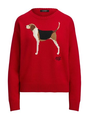 Lauren Ralph Lauren | Intarsia-Knit Foxhound Cotton Sweater | M