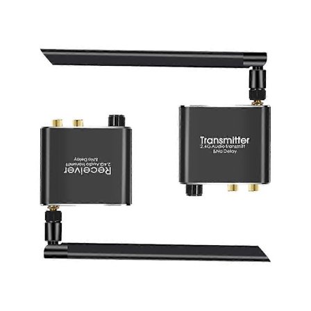 50m 2.4G Langaton Äänensiirrin ja Vastaanotin 3.5mm R/L RCA Langattoman Äänensovittimen kanssa