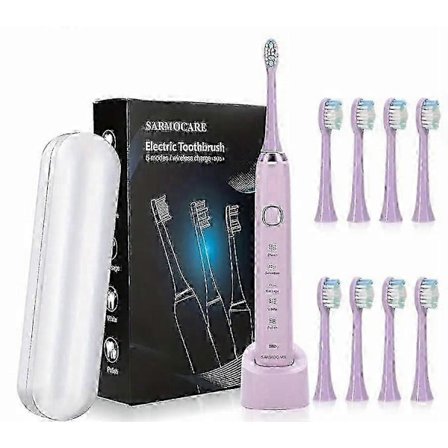 sarmocare S100 Sonic Tandborste USB Uppladdningsbar Vattentät Med 8 Borsthuvuden Professionell Tandvård