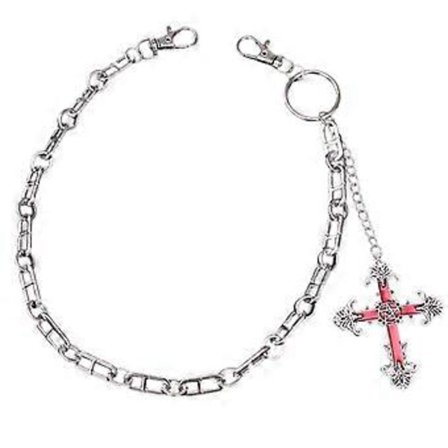 Stilig Kjede med Korsanheng, Trendy Streetwear Buksekjede, Unisex Motekjede for Streetwear-entusiaster