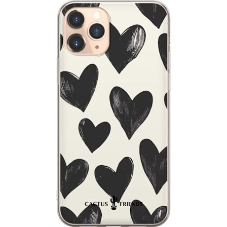 Kompatibel Mobilcover til Apple Apple iPhone 11 Pro Cactus and Friends - Bold Black Love Pattern