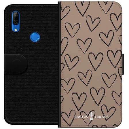 Yhteensopiva Lompakkokotelo Huawei Huawei P Smart Z Cactus and Friends - Earthy Sketch Hearts