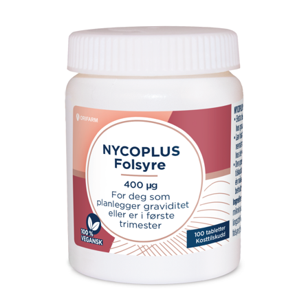 Nycoplus Folsyre 400 μg, 100 stk.
