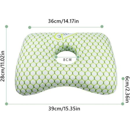 Ergonomisk lændepude med U – Memoryskum støttepude til ryg & nakke (anti-smerte)