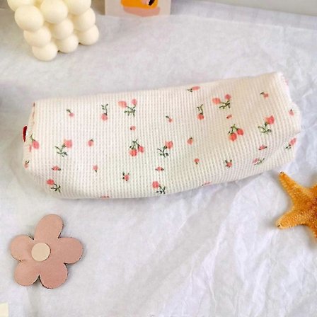 Kawaii Blomsterfrisk Stil Penal Små Blomster Penal Søte Enkle Penal Oppbevaringsposer Skoleutstyr Skrivesaker Gave Rosa