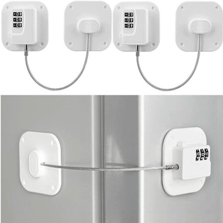 2-pak Køleskabslås - Kombinationslås til Køleskab