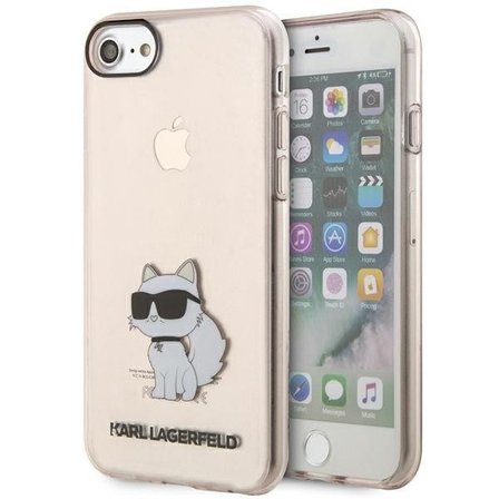 Karl Lagerfeld KLHCI8HNCHTCP iPhone 7/8/ SE 2020 / SE 2022 rosa/rosa hårdskal Ikonik Choupette