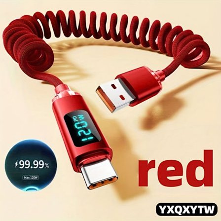 USB A til Type-C Superrask Ladekabel | 1/2 Meter, Nylonflettet