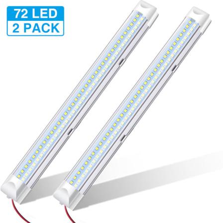 Pack AudeW 12-85V Universal 72 LED auton sisävalopalkki pakettiautoon, Top Switch malli, lukemiseen, valaistus