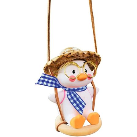 And på gynge bil vedhæng af gyngeand sød bilindretning bilgave til bilens bakspejl hængende tilbehør og bil spejl hængende tilbehør