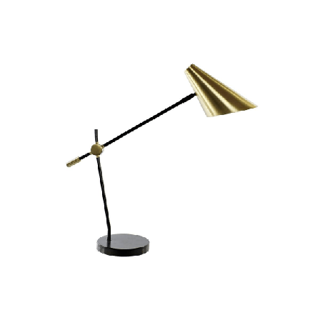 Bordslampa Dkd Home Decor Svart Gyllene 220 V 50 W (18 X 50 X 51