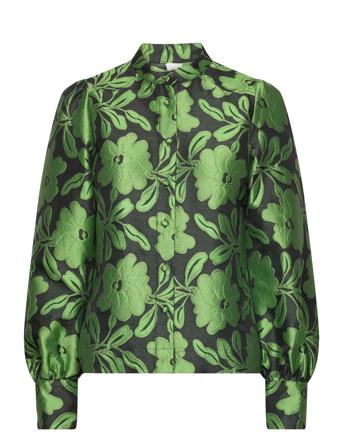 Yassine Ls Shirt Bluse Langermet Grønn YAS*Betinget Tilbud