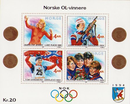 Norge - AFA 1025-28 - Miniark - Postfrisk