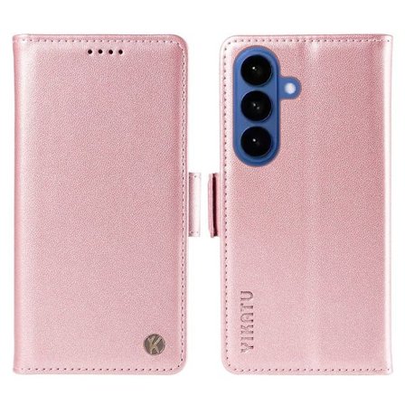 YIKATU Samsung Galaxy S26 / S26 Pro Plånboksfodral Konstläder Ställ - Roséguld