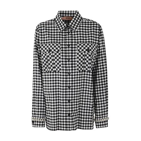 N21 Checked Shirt , Zwart , Dames , Maat: XS