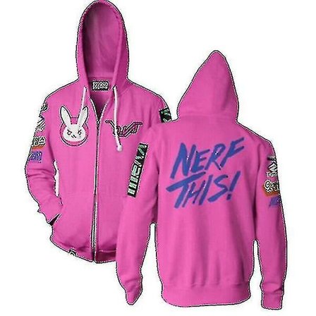 Overwatch Ultimate D.va Zip Up Hoodie Dam Sweatshirt Jacka
