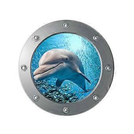 Veggdekor Barn Veggklistremerker Ubåt Tapet Delfin Veggdekor Klistremerke Stue