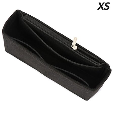 Filttaske i filt, egnet til luksustasker, indsatsarrangør, kosmetik, sort