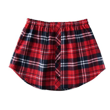 Paita pidennys säädettävä kerrostus tekonahkat alempi helma helma joustava vyötärönauha minihame